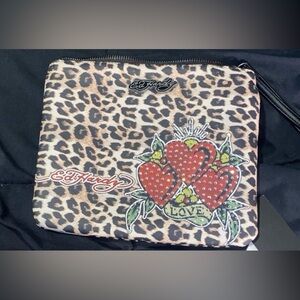 Ed Hardy leopard print bag purse